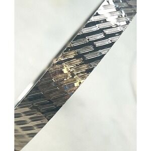 Vintage Sarah Coventry Bangle Bracelet 1976 Vibrations Silver Toned 3/8" Sz 8.25